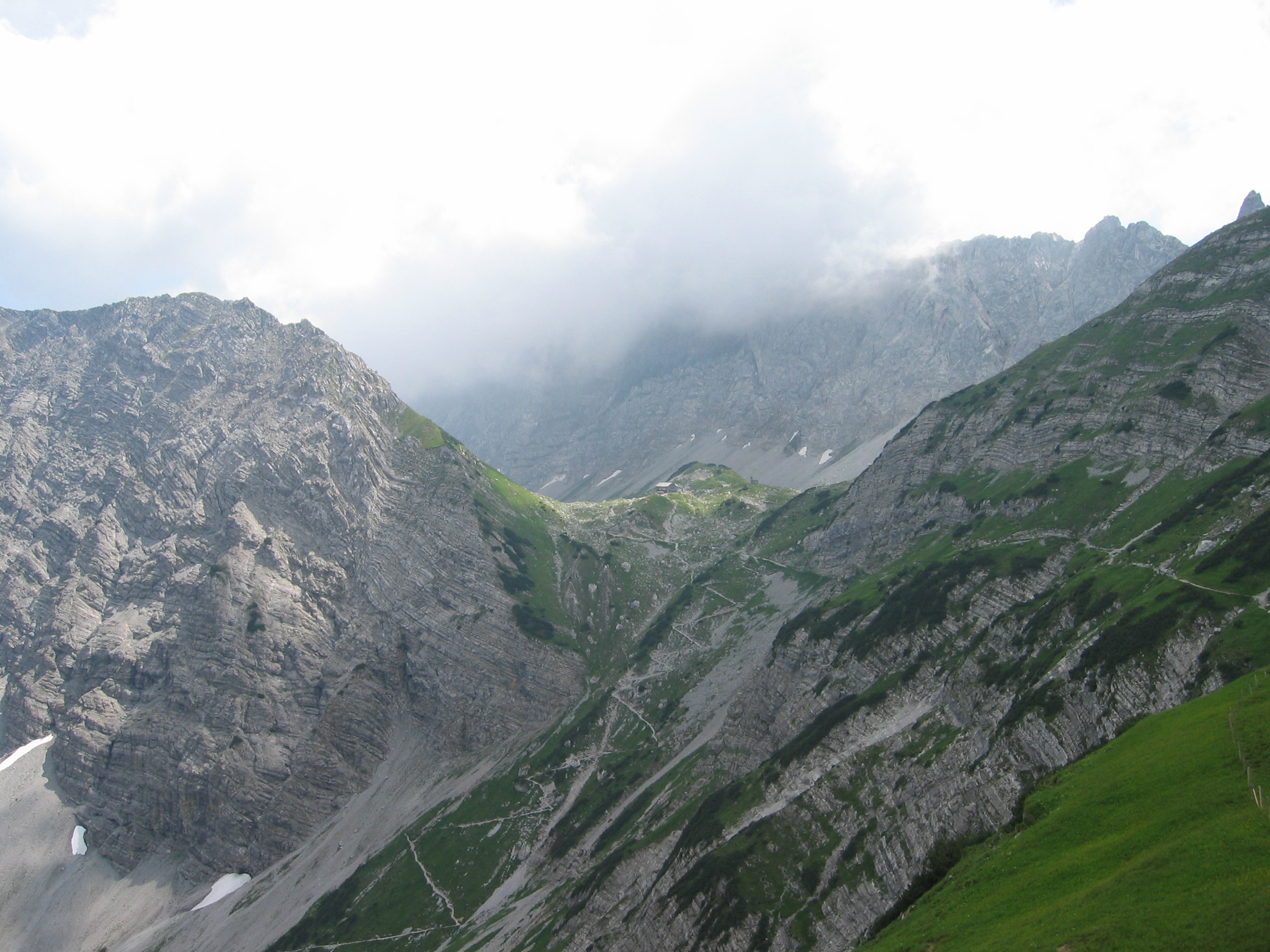 Blick zur Lamsenjochh&uuml;tte