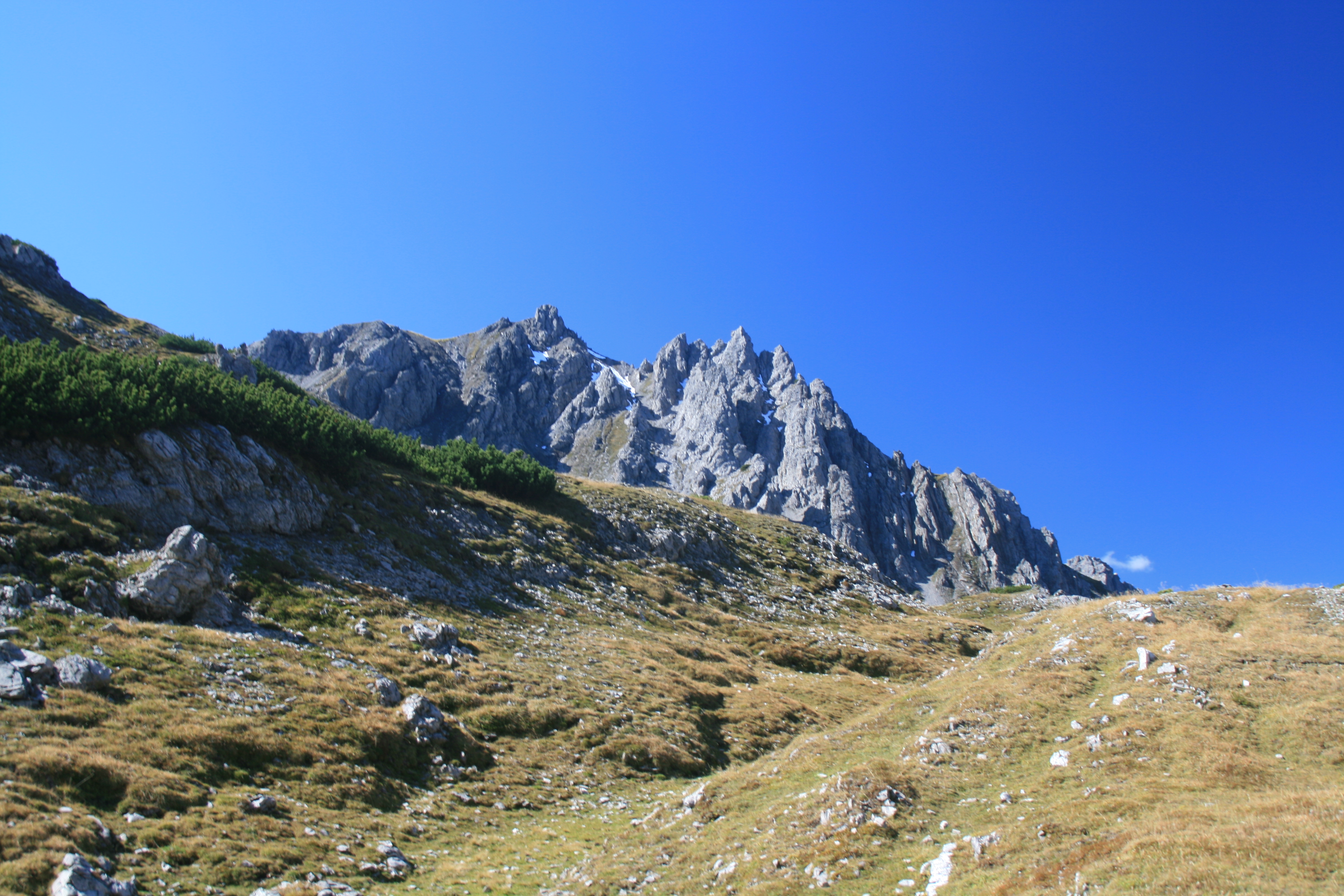 Loreggjoch, Blick zum Gipfel