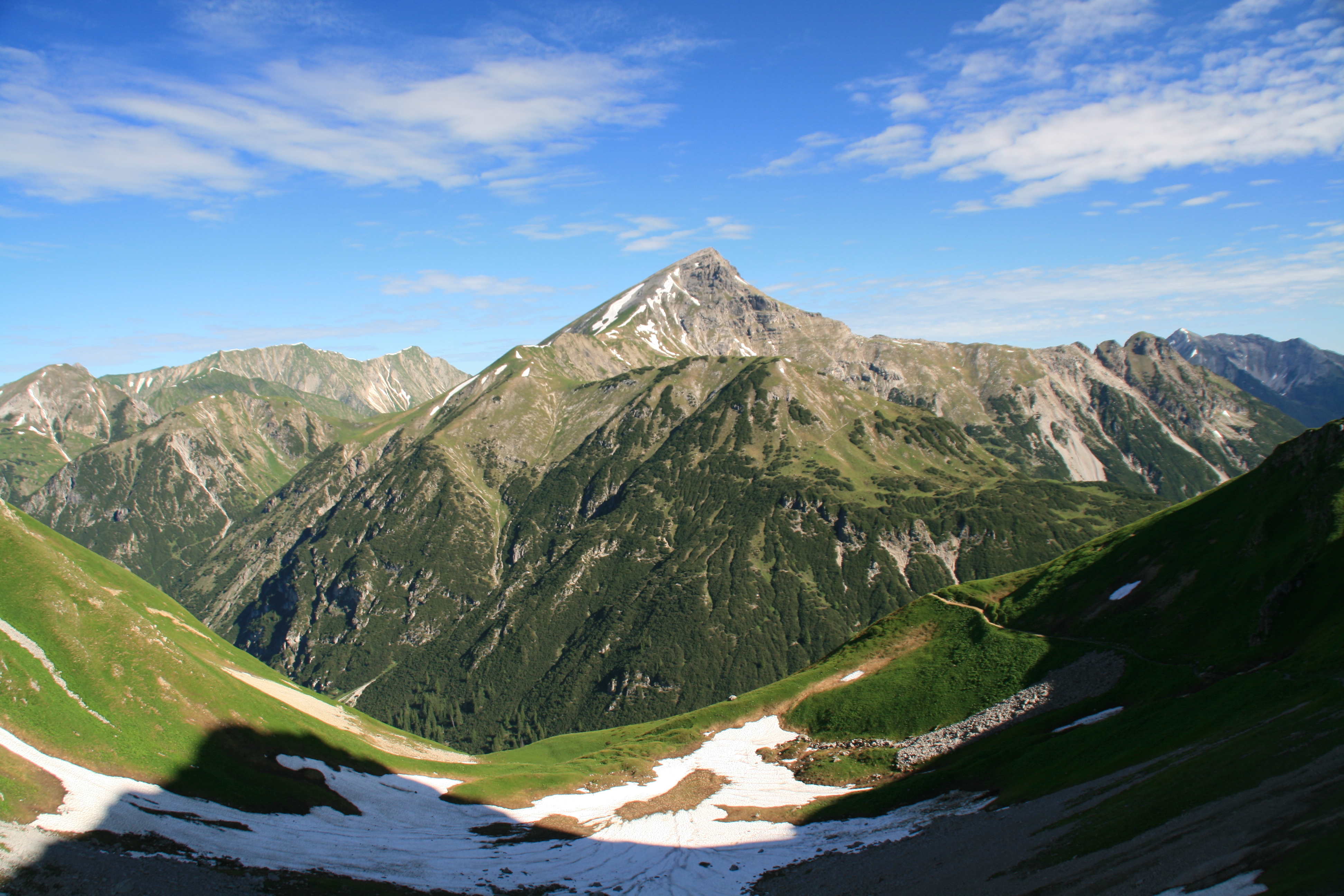 Blick vom Steinjöchl zur Wetterspitze