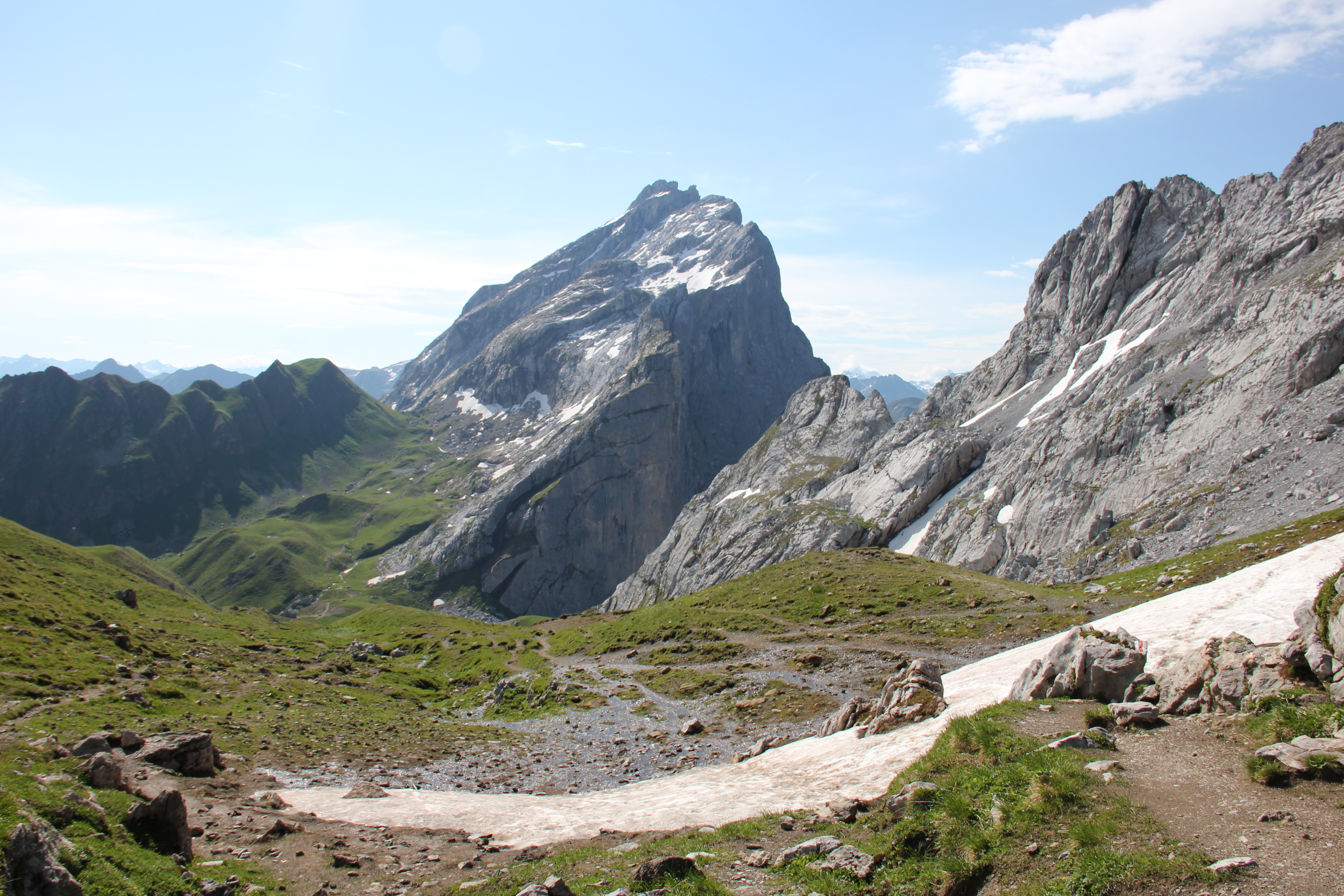 Blick vom Verajoch zur Drusenfluh
