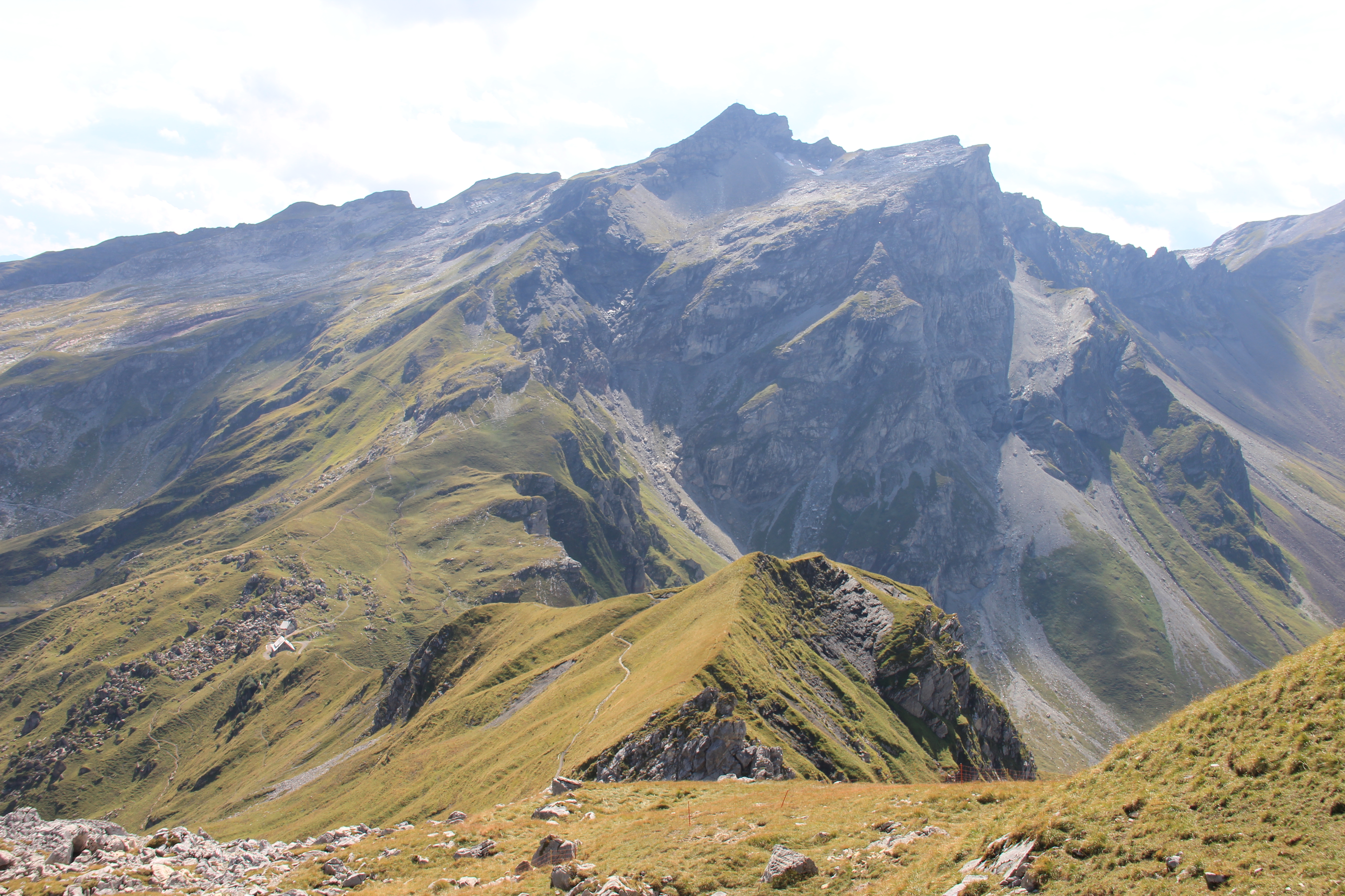 Pfälzer Hütte, dahinter der Naafkopf