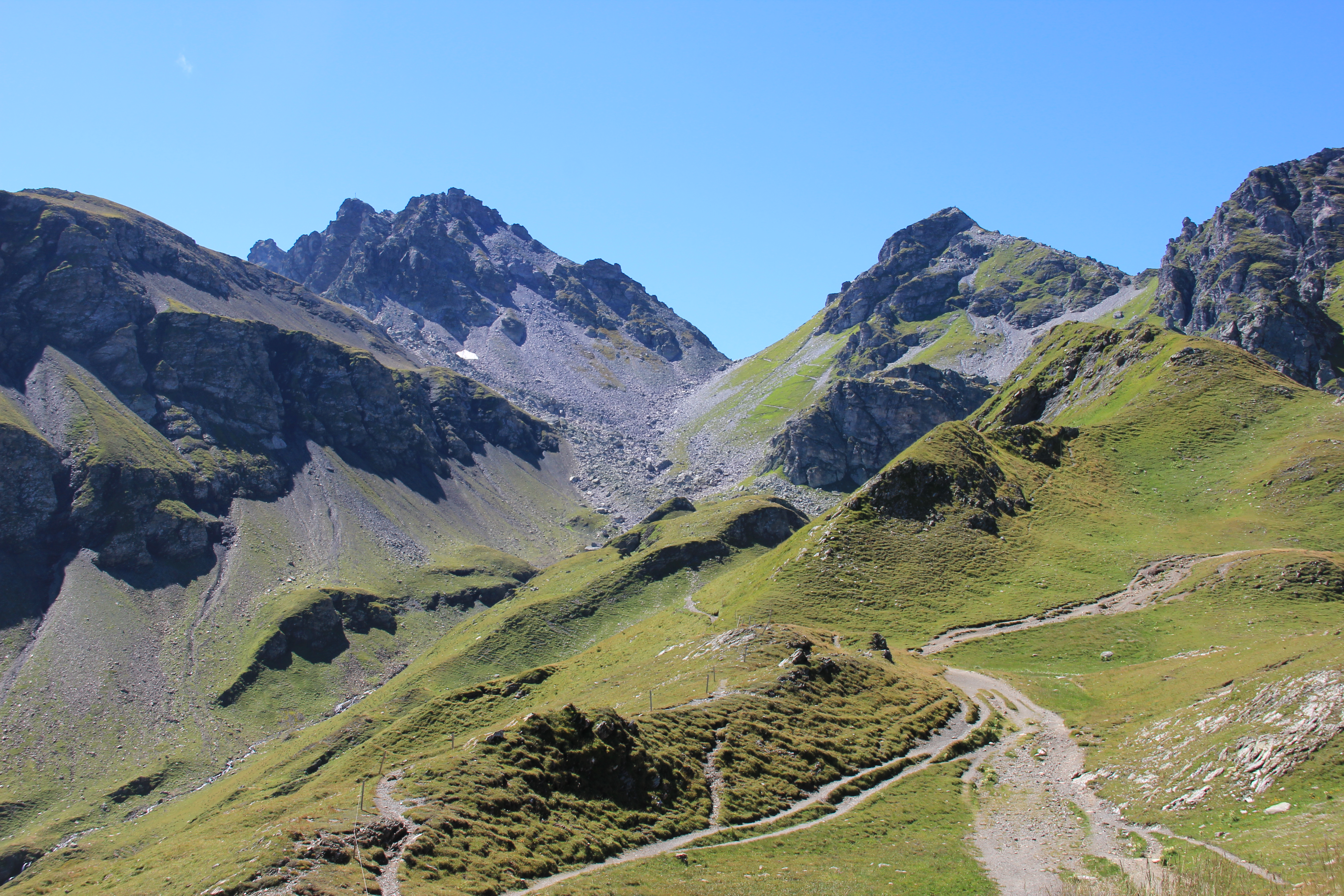 Blick von der Pizolhütte zur Wildseeluggen