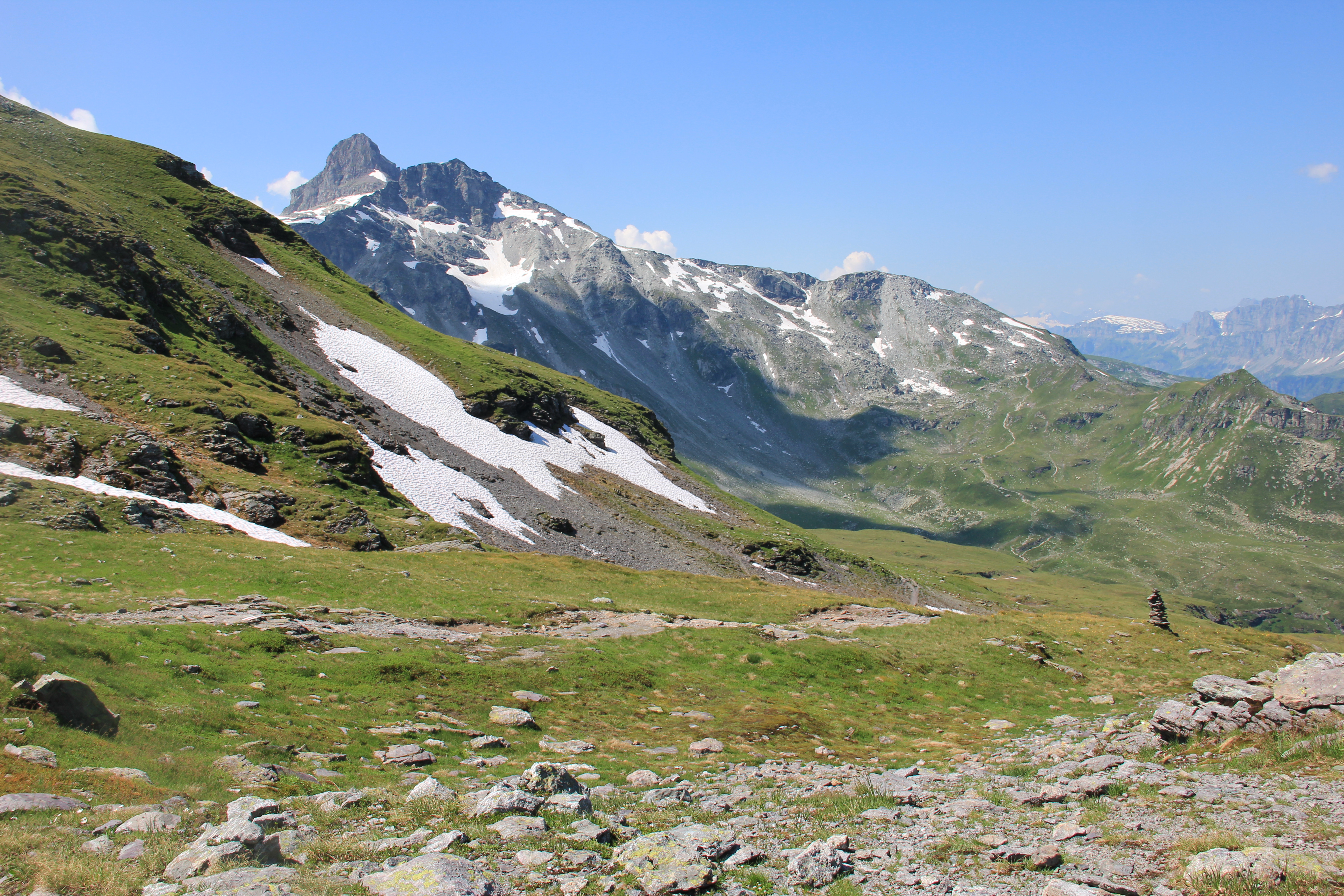 Abstieg vom Wildmadfurggeli, Chärpf