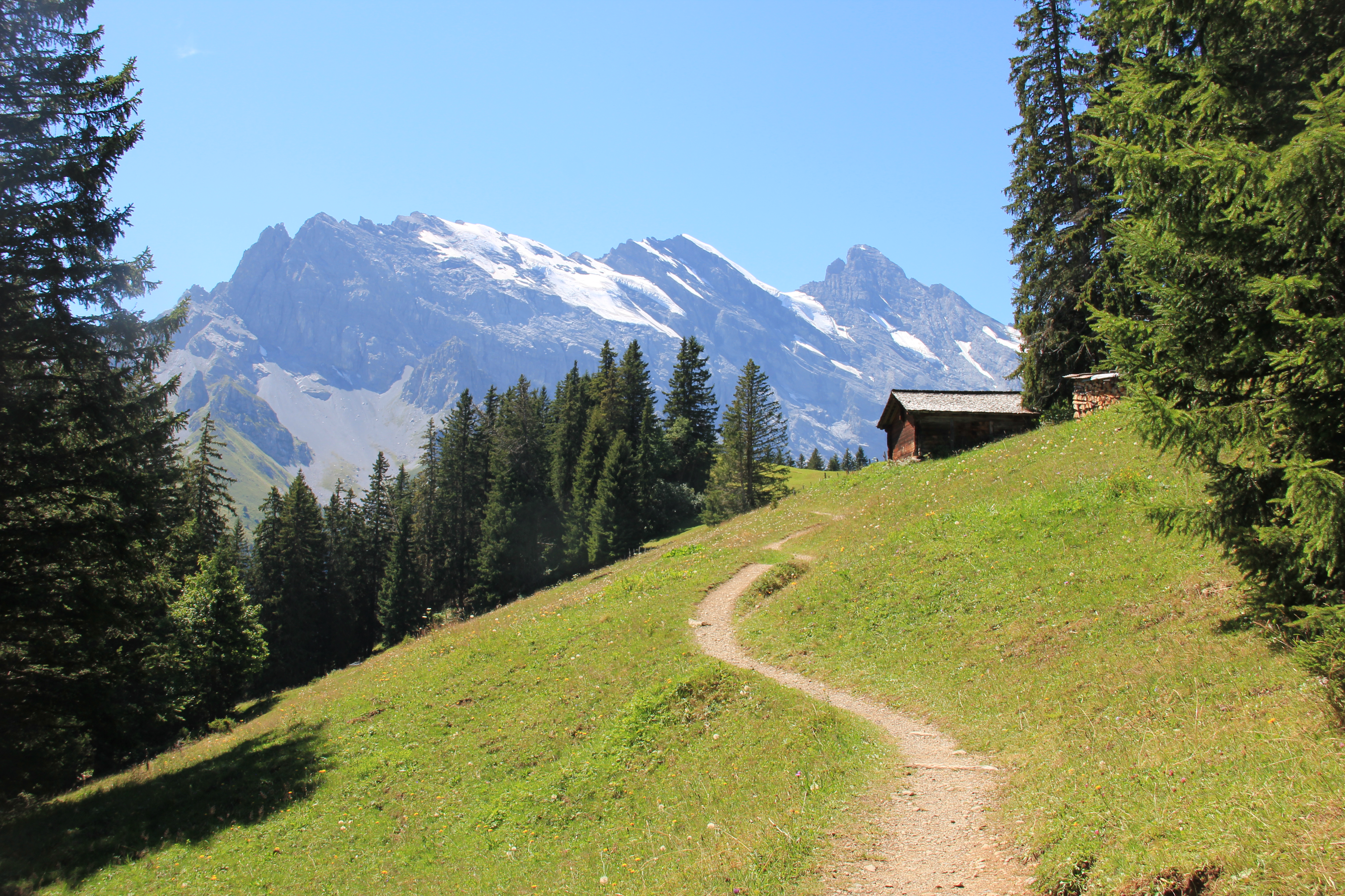 Idyllischer Weg oberhalb von M&uuml;rren