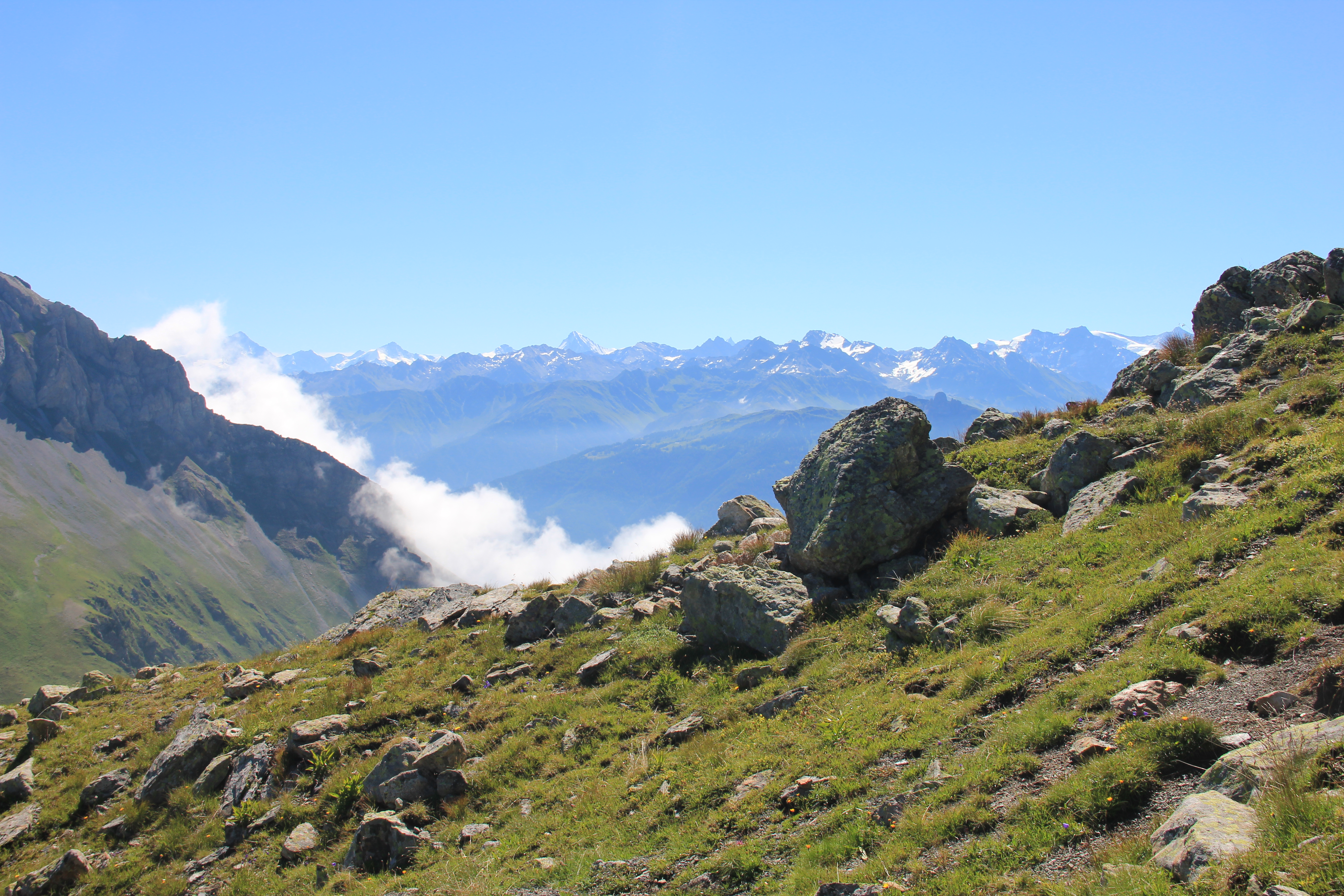 Blick in die Walliser Alpen